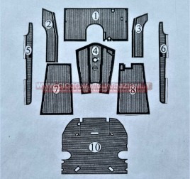 SERIE COMPLETA TAPPETI IN GOMMA (MODELLO 5 MARCE)