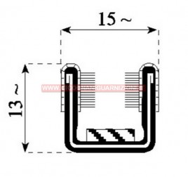 CANALE SCORRIVETRO 15mm
