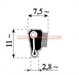 RASCHIAVETRO 11mm (STECCA DA 1mt)