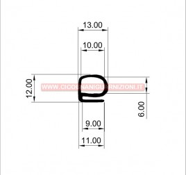 PROFILO IN GOMMA N°1029