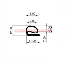 PROFILO IN GOMMA N°1033