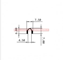 PROFILO IN GOMMA N°1207