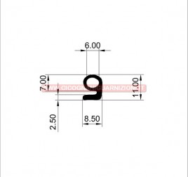 PROFILO IN GOMMA N°58