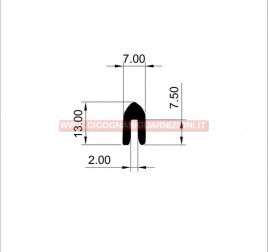 PROFILO IN GOMMA N°598