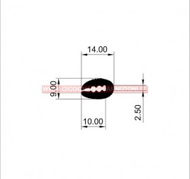 PROFILO IN GOMMA N°642