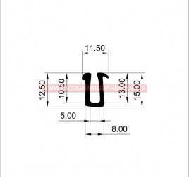 PROFILO IN GOMMA N°646