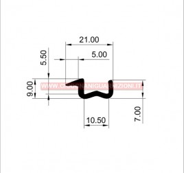 PROFILO IN GOMMA N°853