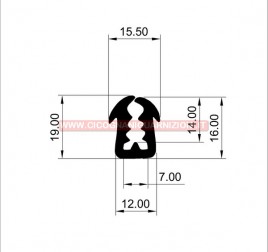 PROFILO IN GOMMA N°896